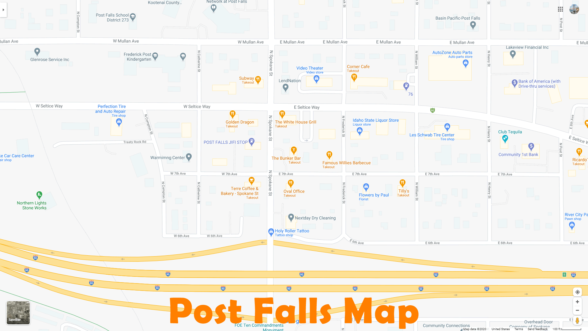 Post Falls map
